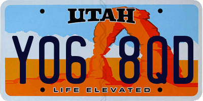 UT license plate Y068QD