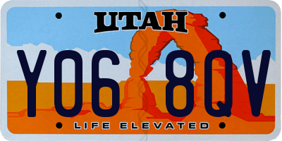 UT license plate Y068QV