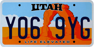 UT license plate Y069YG