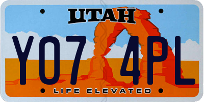 UT license plate Y074PL