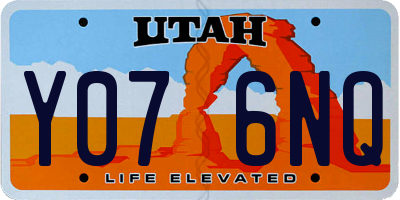 UT license plate Y076NQ