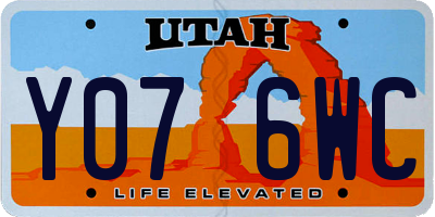 UT license plate Y076WC