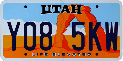 UT license plate Y085KW