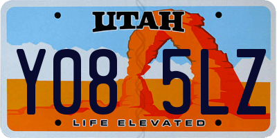 UT license plate Y085LZ