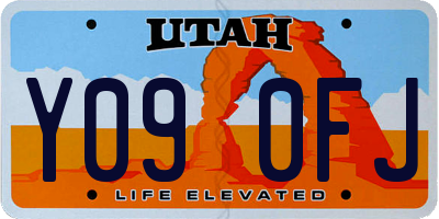 UT license plate Y090FJ