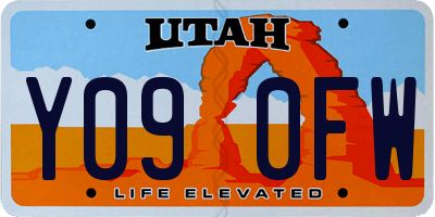 UT license plate Y090FW