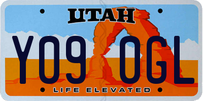 UT license plate Y090GL