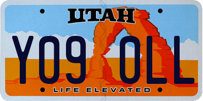 UT license plate Y090LL
