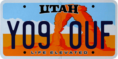 UT license plate Y090UF