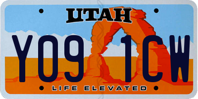 UT license plate Y091CW