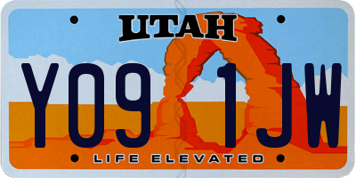 UT license plate Y091JW