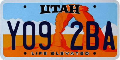 UT license plate Y092BA