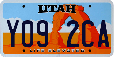 UT license plate Y092CA