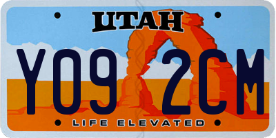 UT license plate Y092CM