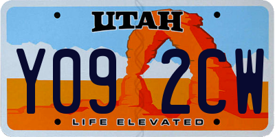 UT license plate Y092CW