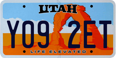 UT license plate Y092ET