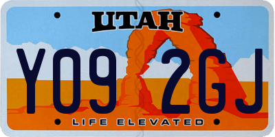 UT license plate Y092GJ