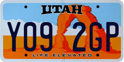 UT license plate Y092GP