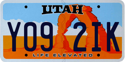 UT license plate Y092IK
