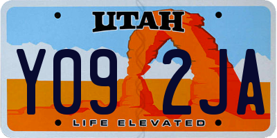 UT license plate Y092JA