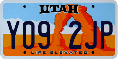 UT license plate Y092JP