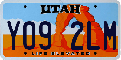 UT license plate Y092LM