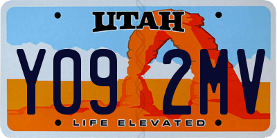 UT license plate Y092MV