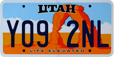 UT license plate Y092NL