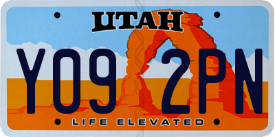 UT license plate Y092PN
