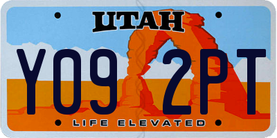 UT license plate Y092PT