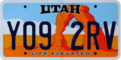 UT license plate Y092RV