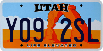 UT license plate Y092SL