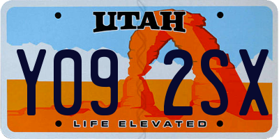 UT license plate Y092SX