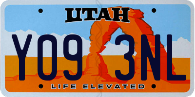 UT license plate Y093NL