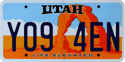 UT license plate Y094EN