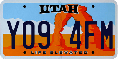 UT license plate Y094FM