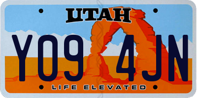 UT license plate Y094JN