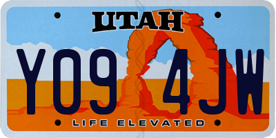 UT license plate Y094JW