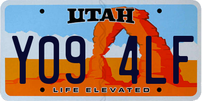 UT license plate Y094LF
