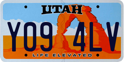 UT license plate Y094LV