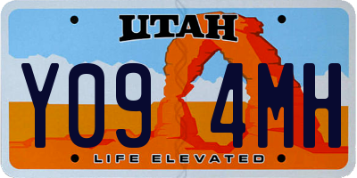UT license plate Y094MH