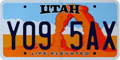 UT license plate Y095AX