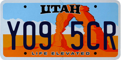 UT license plate Y095CR
