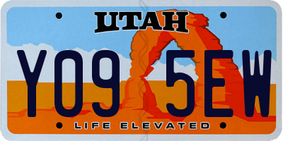 UT license plate Y095EW