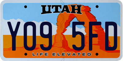 UT license plate Y095FD