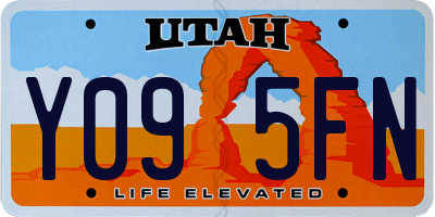 UT license plate Y095FN
