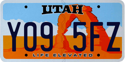 UT license plate Y095FZ