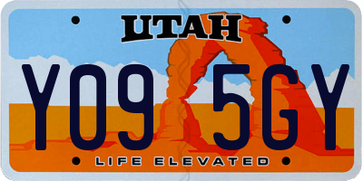 UT license plate Y095GY