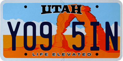 UT license plate Y095IN