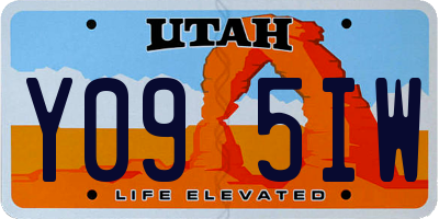 UT license plate Y095IW